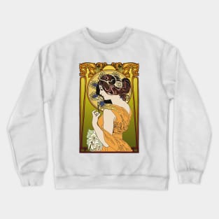 Pre-Raphaelite Girl 4 (Orange) Crewneck Sweatshirt